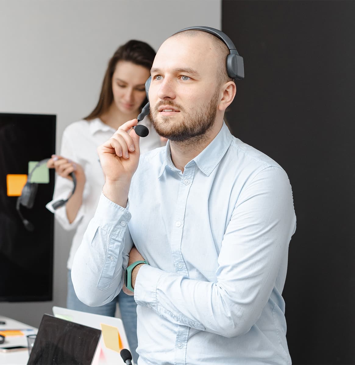 escuchando grabacion