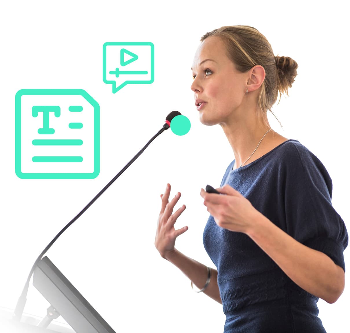 transcrive vox mujer hablando publico